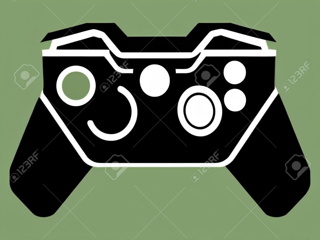 視頻遊戲控制器或遊戲手柄平圖標應用程序和網站