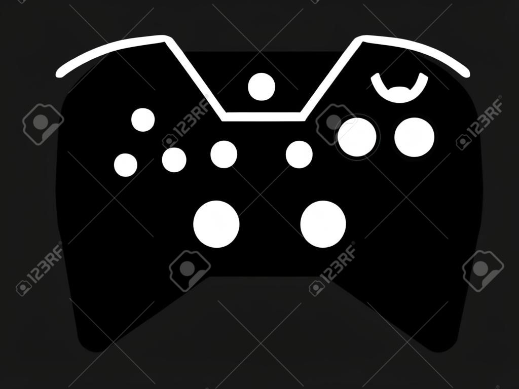 Video game controller or gamepad flat icon for apps and websites