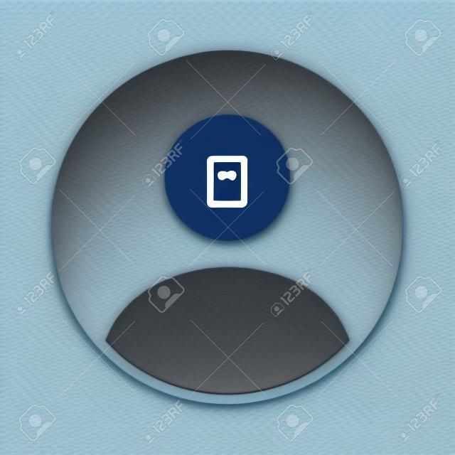 User account profile circle flat icon for apps and websites
