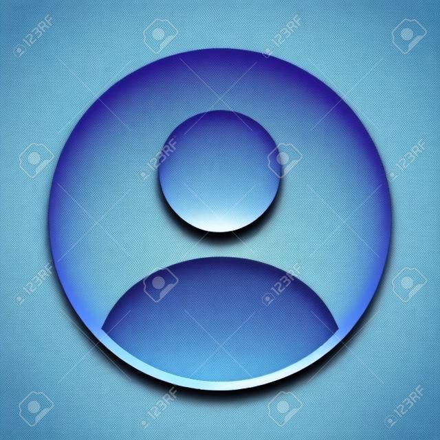 Compte d'utilisateur profil cercle icône plat pour les applications et les sites Web