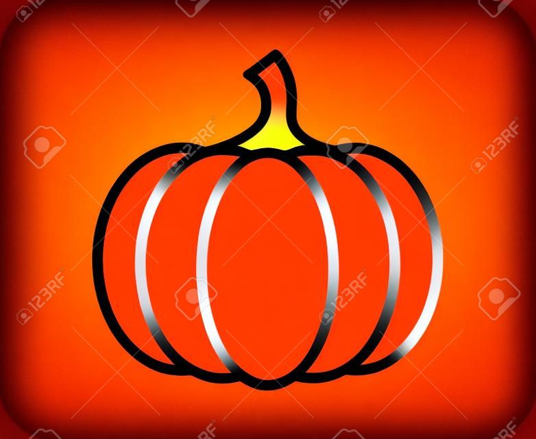Kürbis - Squash für Halloween oder Thanksgiving Line Art Icon für Apps und Webseiten