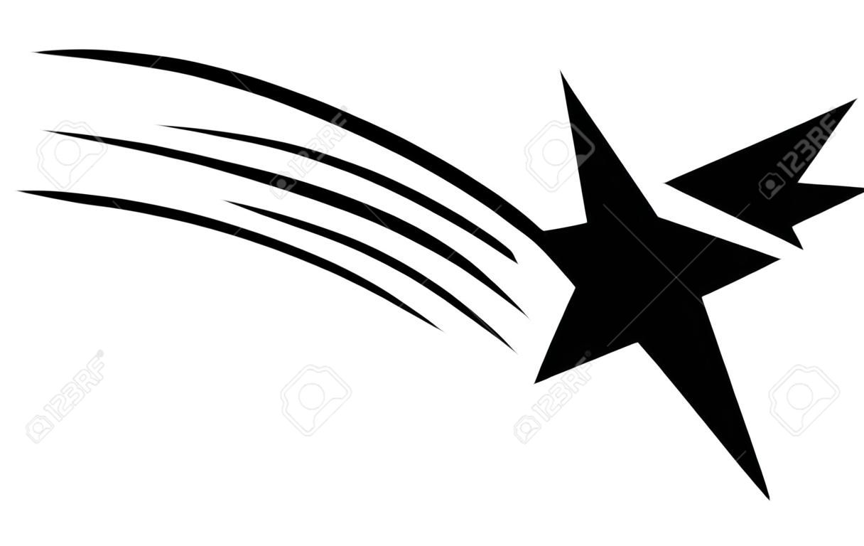 Estrella fugaz / pide un icono de vector plano de deseo para aplicaciones y sitios web