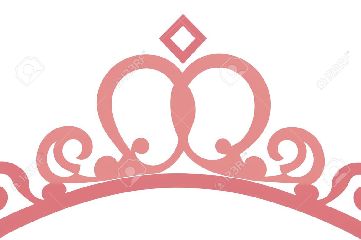 QuinceaÃ±era lub quinceanera korona tiara z numerem 15 wewnątrz ikony wektora sztuki linii