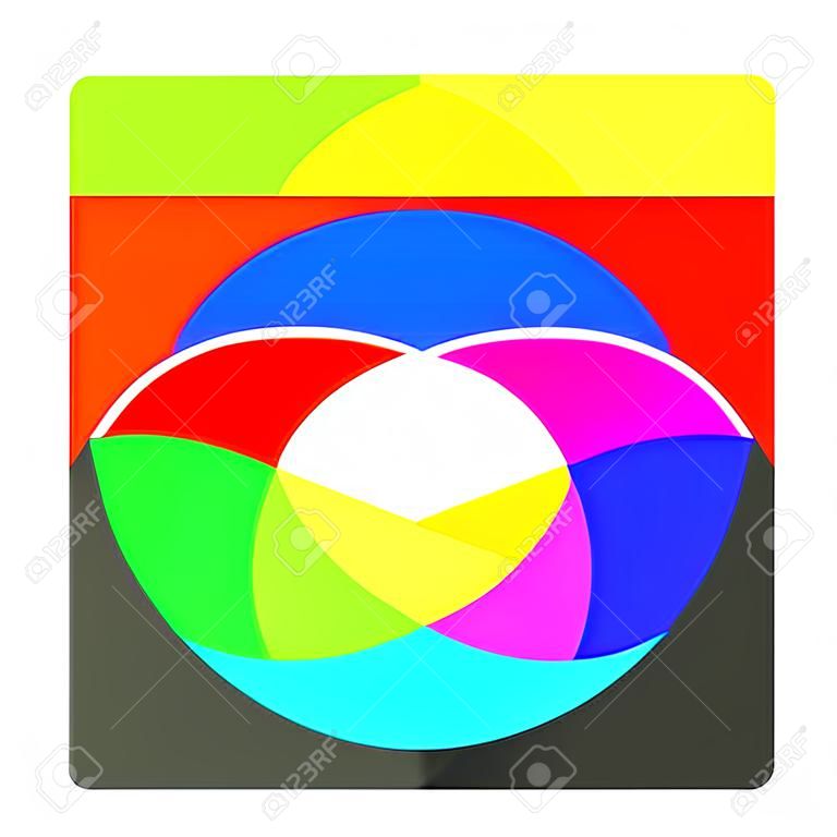 Filtr kolorów rgb - dokładny wektor diagramu kolorów do aplikacji i stron internetowych do edycji zdjęć