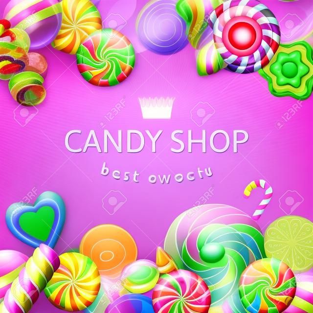 Bright background with candies