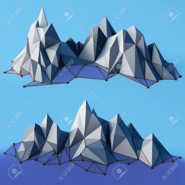 Mountain range in low poly style