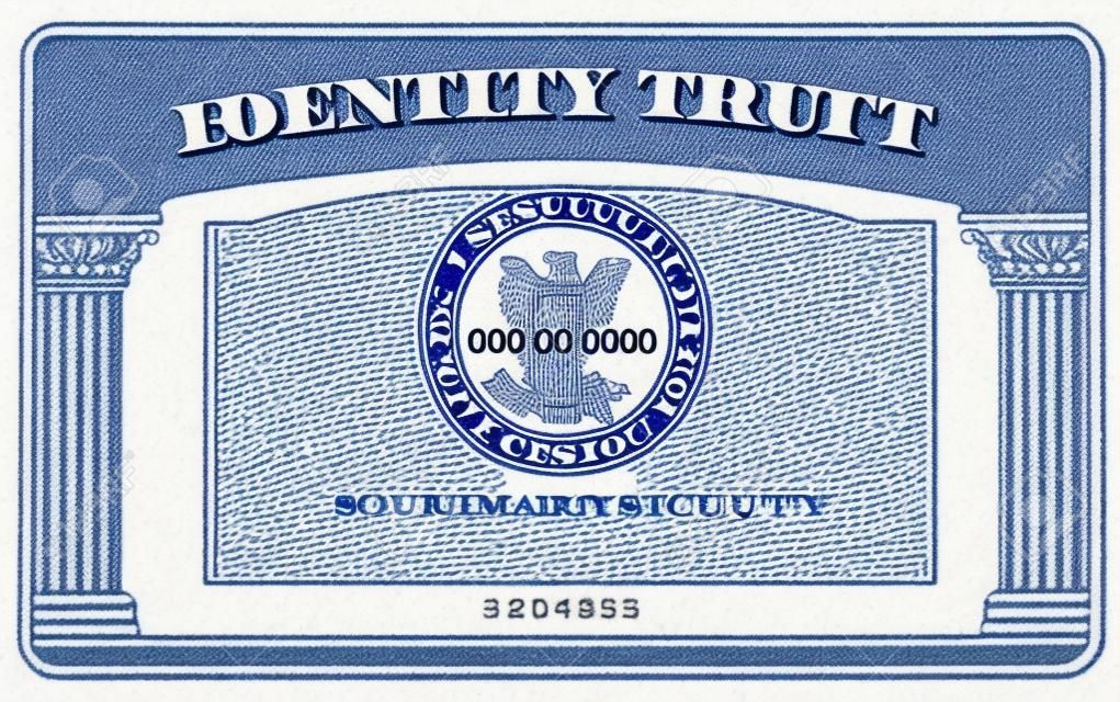 Karta identyfikacyjna wzorowany na amerykaÅ„skim karty Social Security, lecz szczyci KradzieÅ¼ toÅ¼samoÅ›ci na gÃ³rze w miejscu Zabezpieczenia SpoÅ‚ecznego