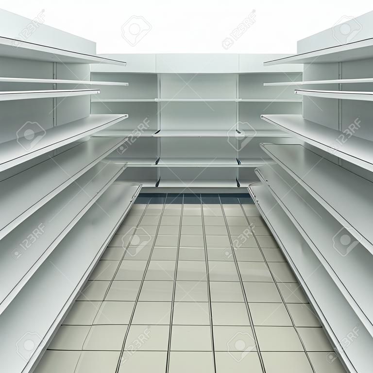 Empty supermarket shelves