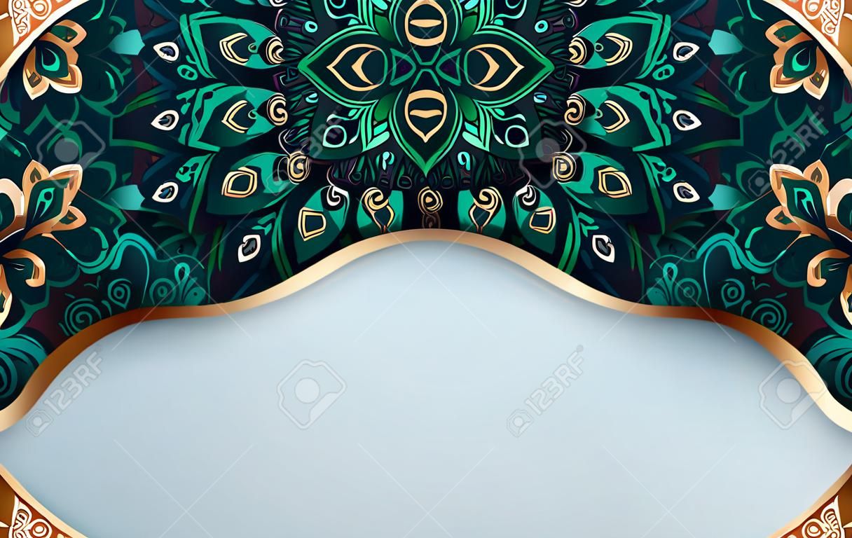 sfondo di design mandala ornamentale di lusso. Illustrazione vettoriale