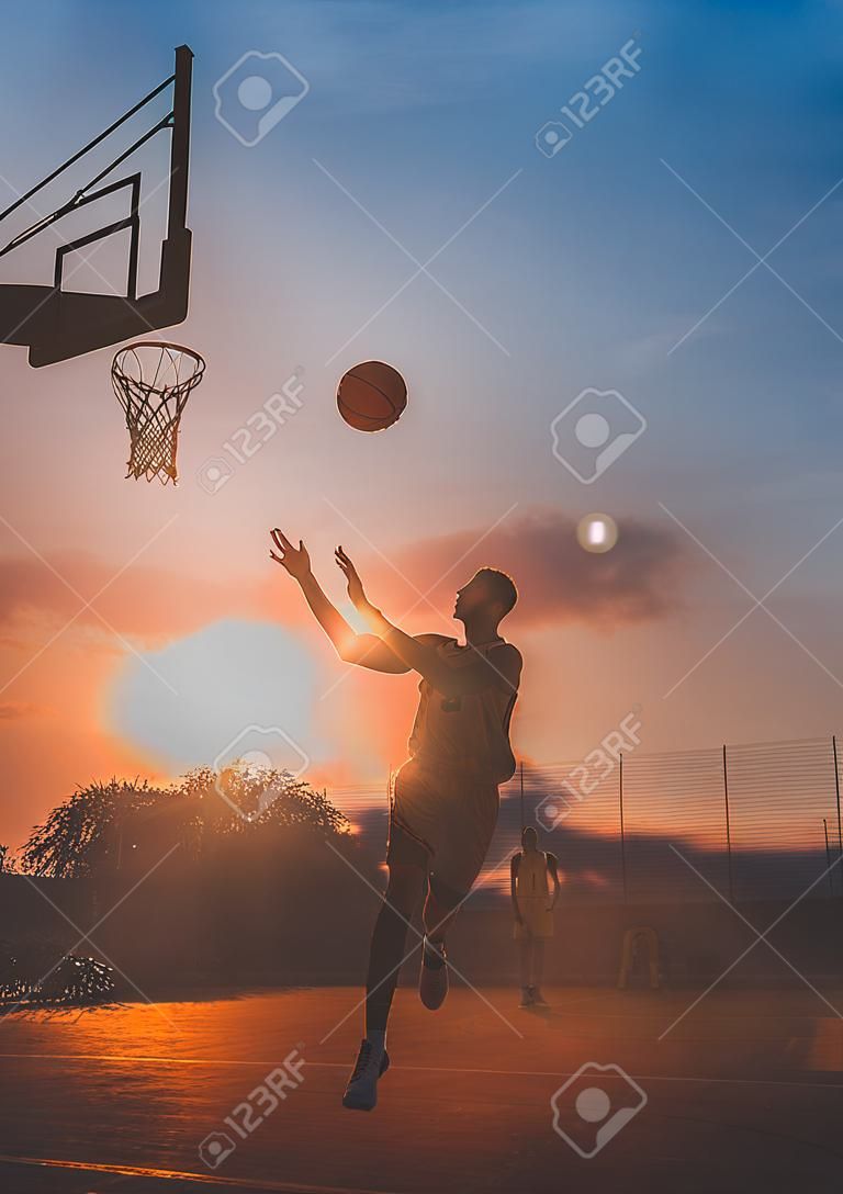 jugador de baloncesto uno a uno
