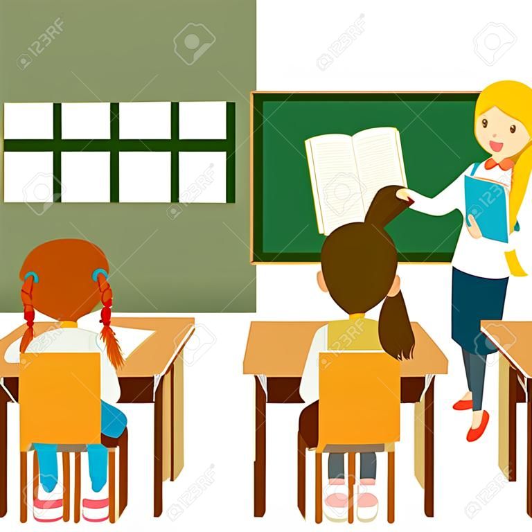 Teacher Teaching Students In Classroom, World Book Day, Back to school, Educational, Stationery, Book, Children, School Supplies, Educational Subject, Objects, Icons
