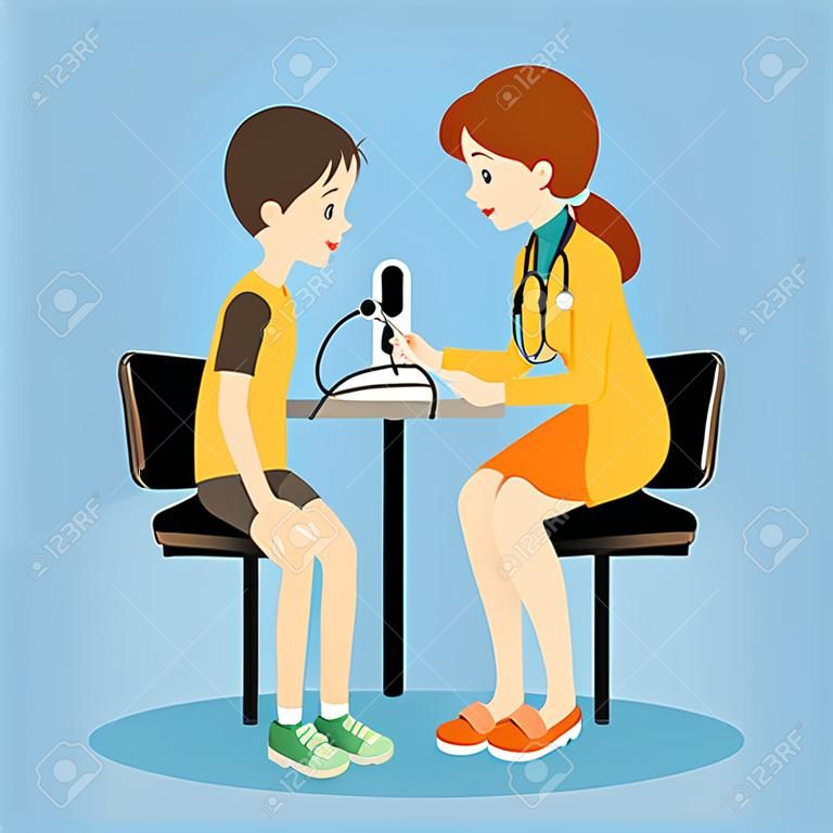Woman Doctor And Patient Blood Pressure Measuring, Medical, Physician, Hospital, Checkup, Patient, Healthy, Treatment, Personnel