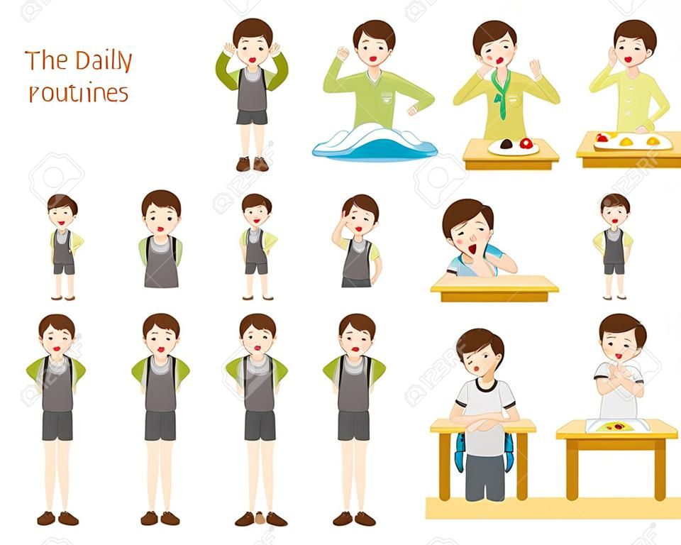 The Daily Routines Of Boy, People, Activities, Habit, Lifestyle, Leisure, Hobby, Avocation