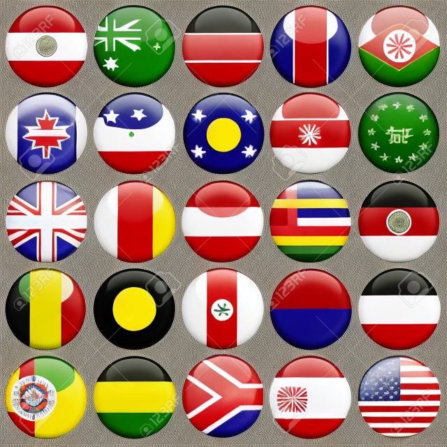 Round Flag Buttons