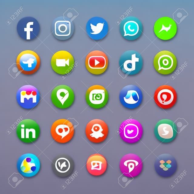Set of Social media icons