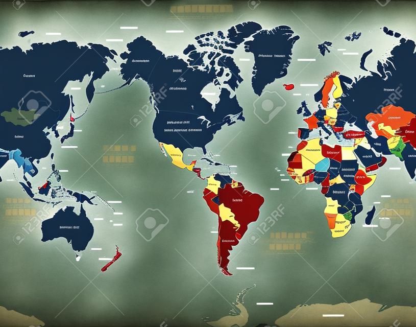 Carte américaine monde