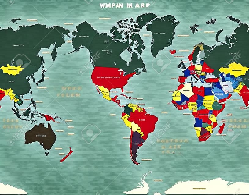 Amerykańska Mapa świata