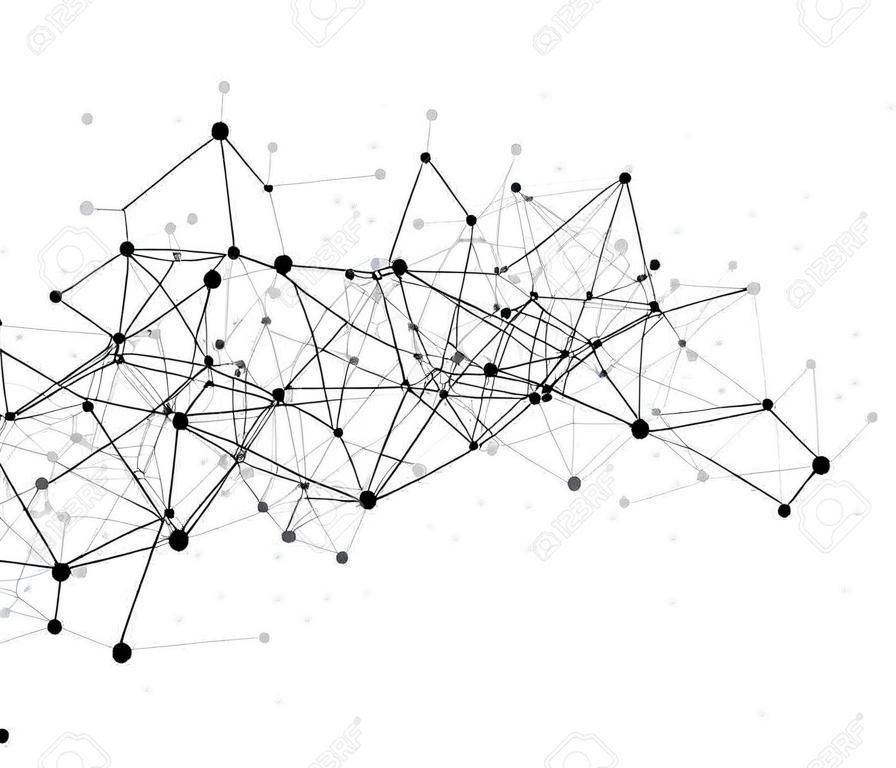 通信網的社會。網絡多邊形背景。矢量插圖。