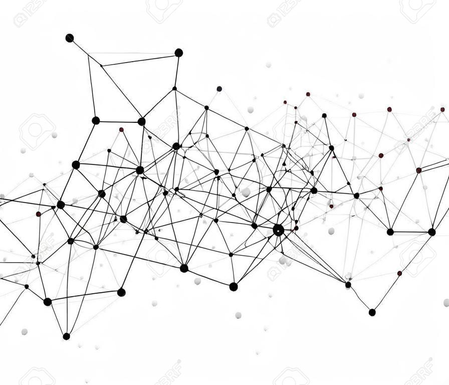 Communication social mesh. Network polygonal background. Vector illustration.