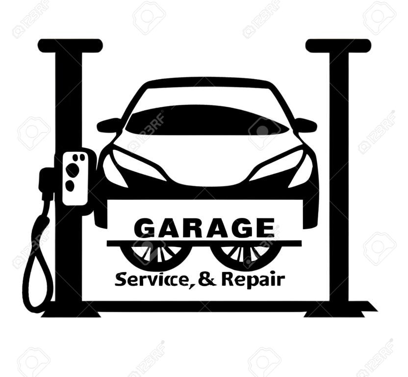 Centre Auto, service de garage et de réparation logo, modèle Vecteur