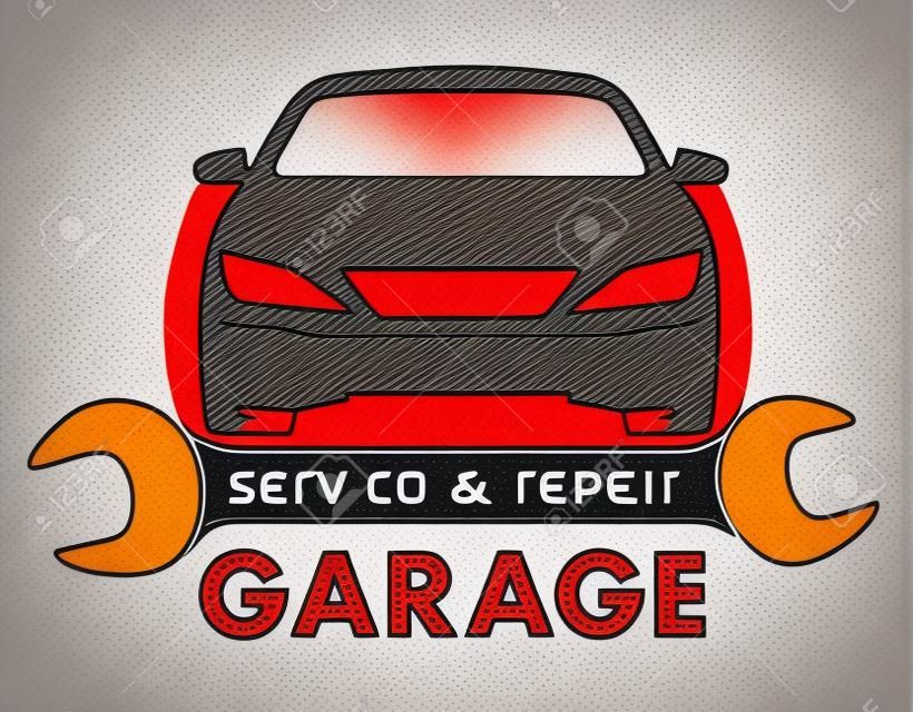 Centro Auto, il servizio garage e riparazione logo, Template Vector