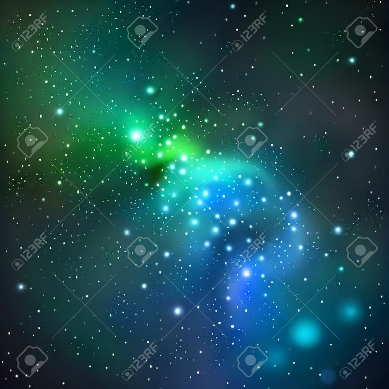 vettore sfondo astratto con cielo notturno e le stelle. illustrazione dello spazio esterno e la Via Lattea