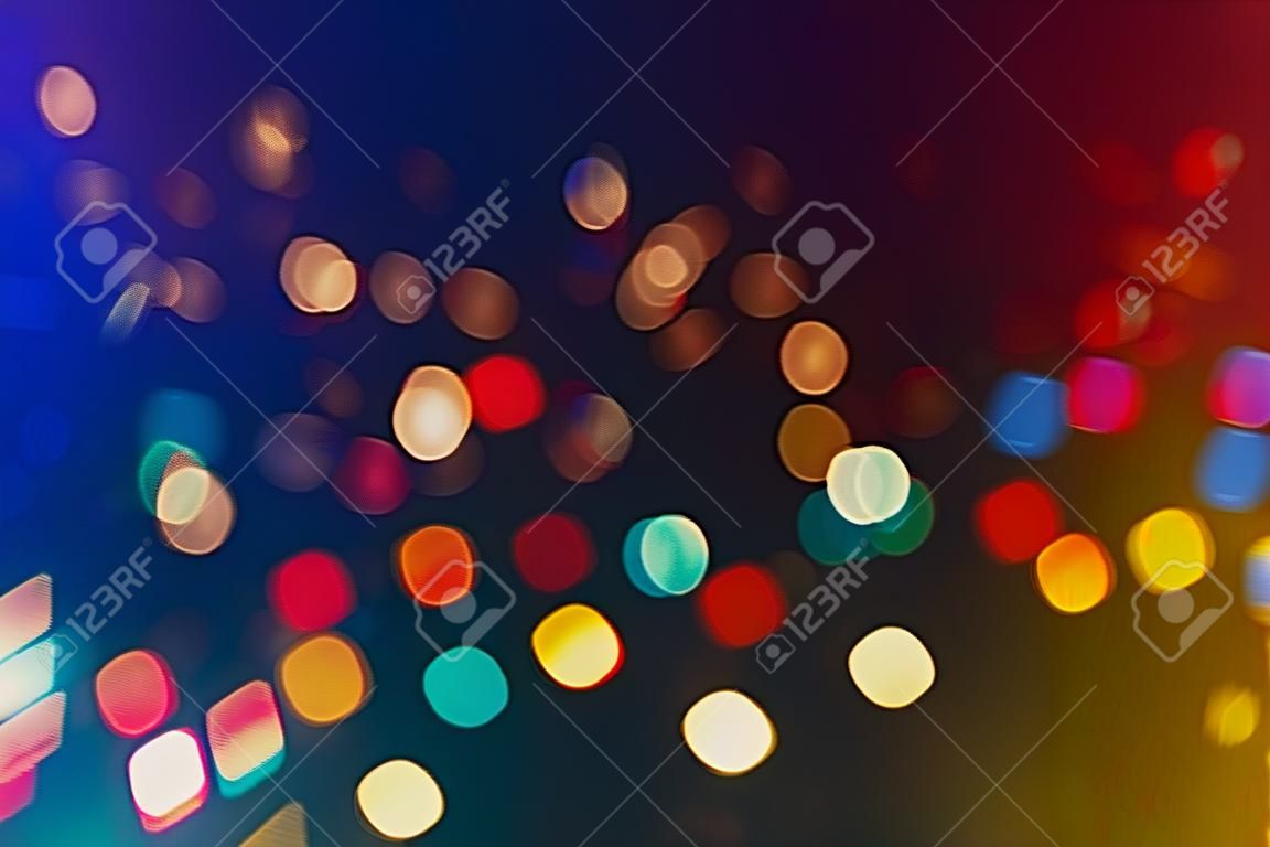 Save Download image for preview Festive Background With Natural Bokeh And Bright Golden Lights. Vintage Magic Background With Color
