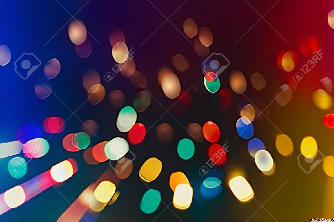 Save Download image for preview Festive Background With Natural Bokeh And Bright Golden Lights. Vintage Magic Background With Color