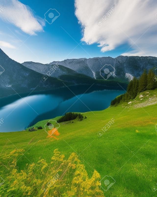 Augstsee, lake in austrian Alps near Altaussee village