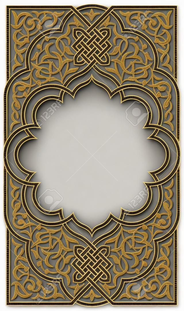 Ornamental östlichen Design, Grenze Rahmen, monochrome