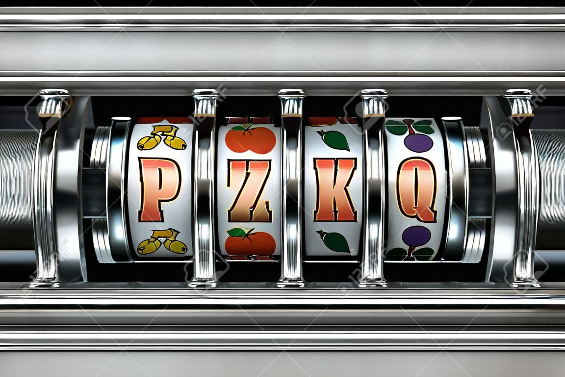 Slot machine con jackpot. concetto di casinò. 3d