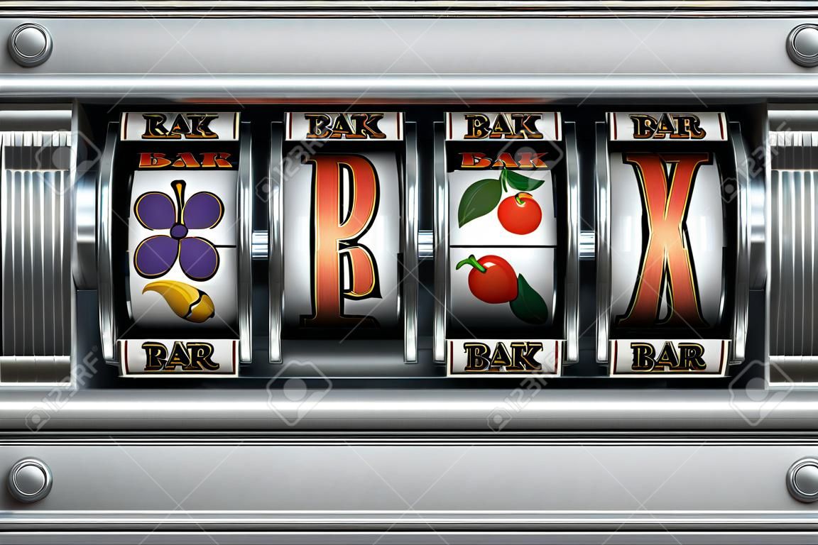 Slot machine con jackpot. concetto di casinò. 3d