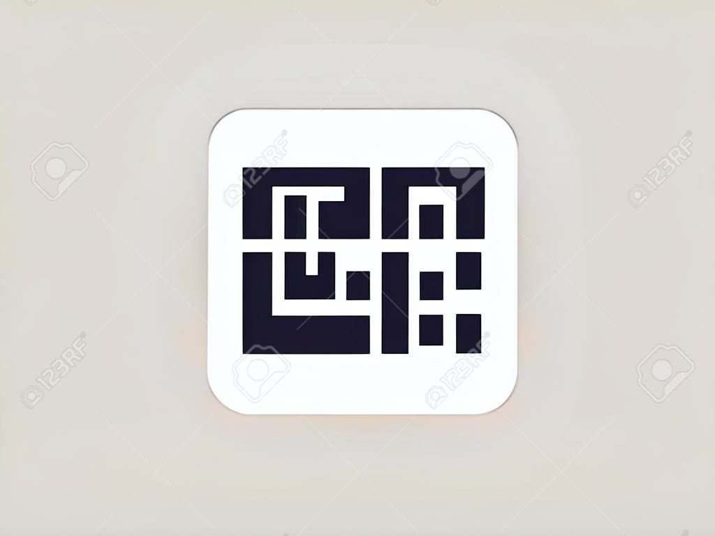 Simple QR code. Vector QR code icon
