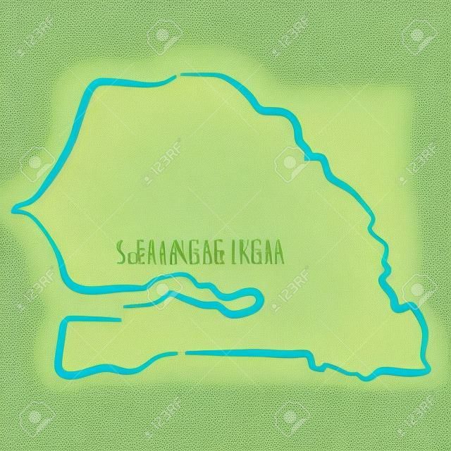 Карта Сенегала карте концепции