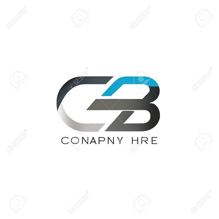 Początkowe logo połączone z literą gb. gb kreatywny list logo projekt wektor szablon. projekt logo streszczenie list gb