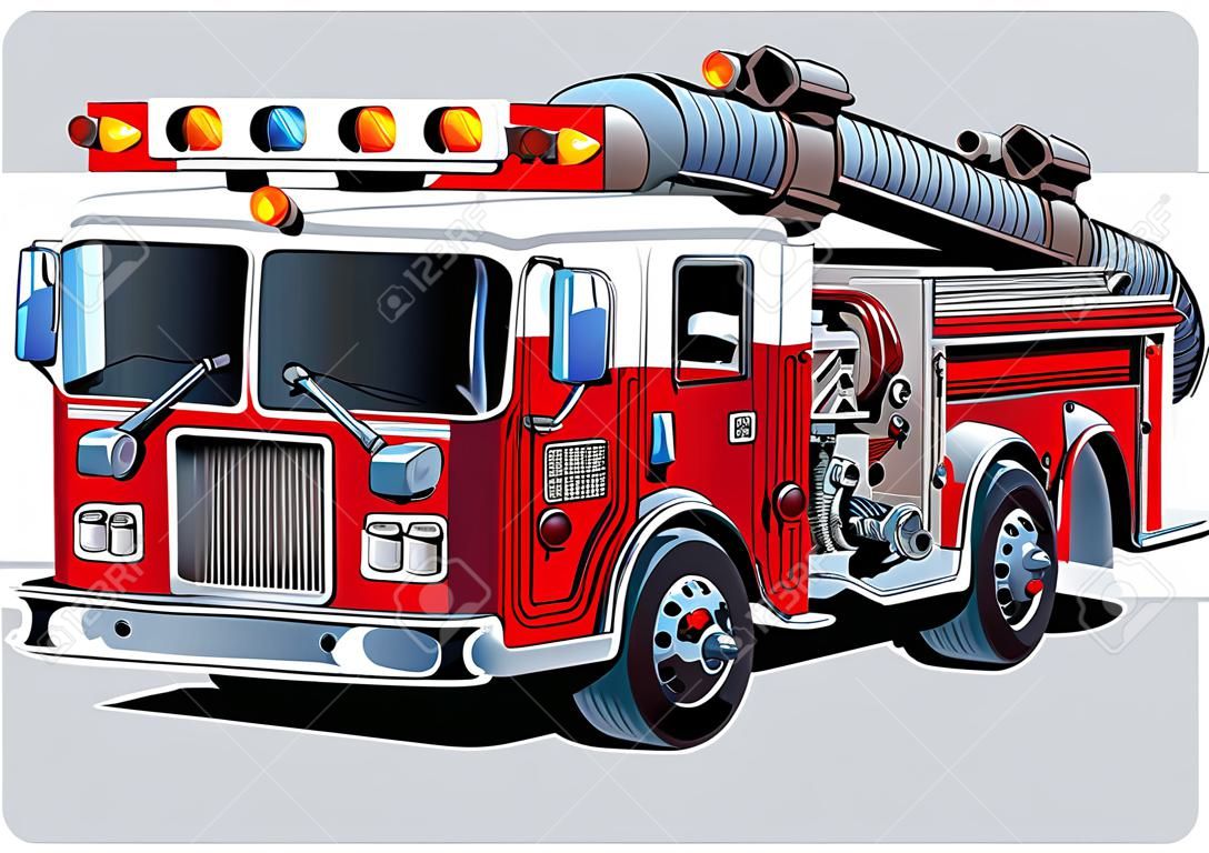 Cartoon Truck Vector Ogień