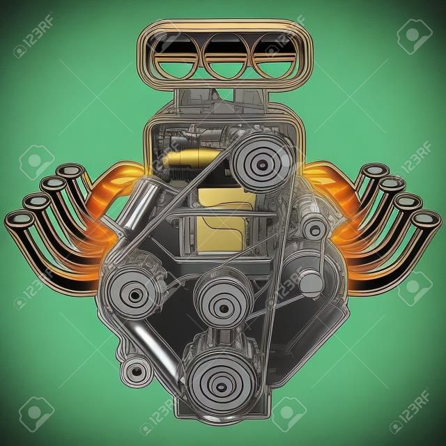 Cartoon Turbo Motor