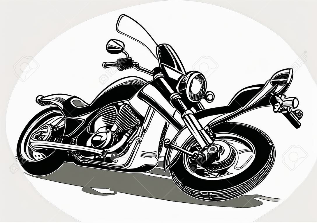 Wektor Cartoon Motocykl