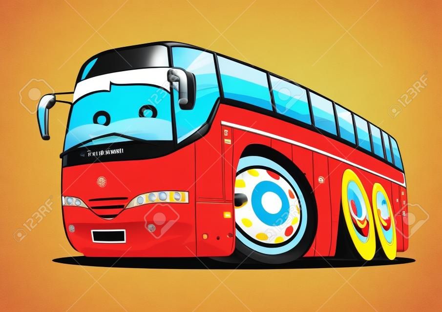 Karikatür Turist Otobüsü.