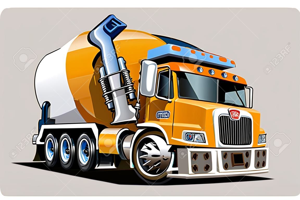 Vector Cartoon Mixer Truck Available vector format separated by groups and layers for easy edit