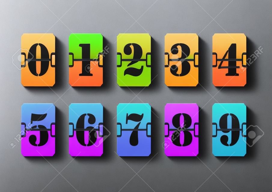 flip clock numbers