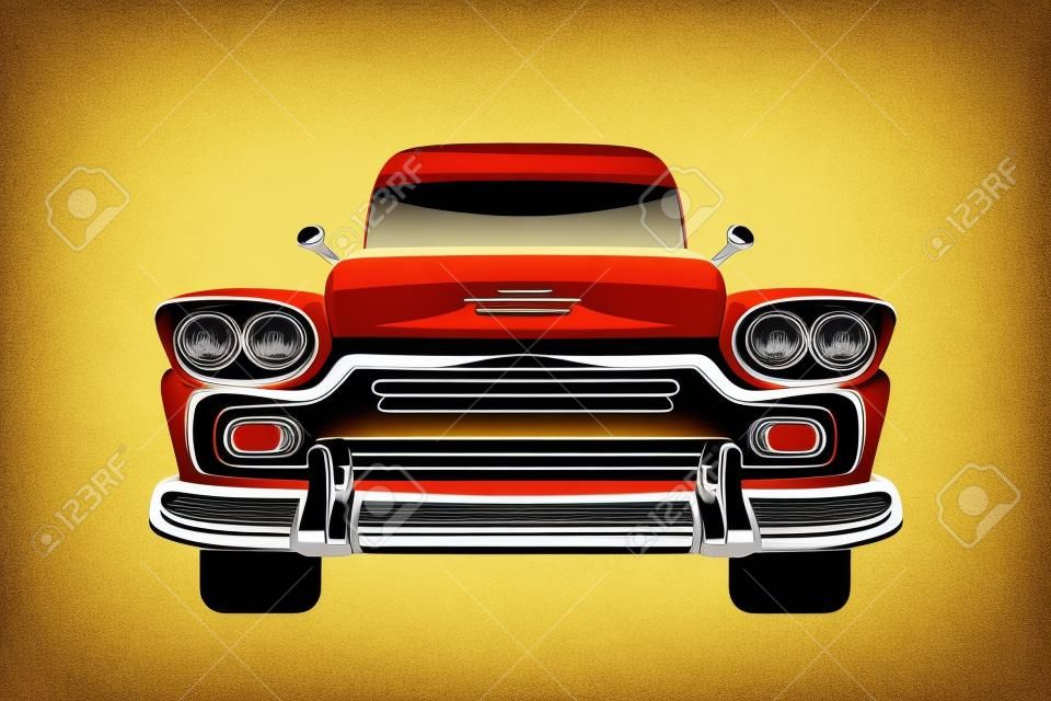 Vintage coche retro, diseño de vectores