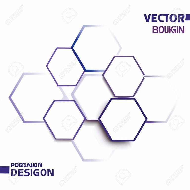 Vector achtergrond. Illustratie van abstracte textuur met zeshoeken. Patroon ontwerp voor banner, poster, kaart, ansichtkaart, cover.