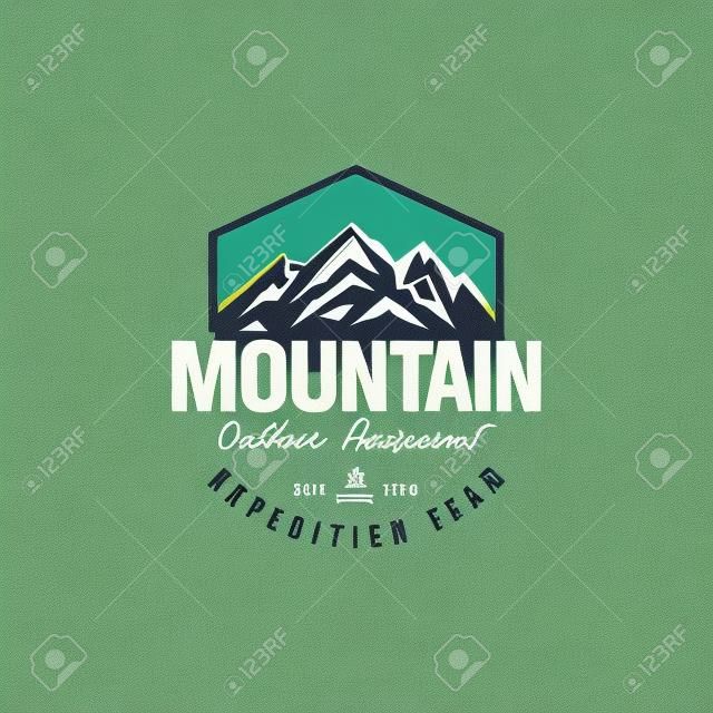 Dağ Hipster Logo şablonu