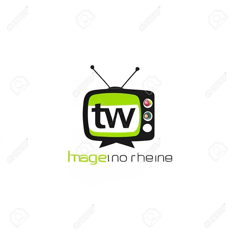 TV e dei media modello logo vettoriale