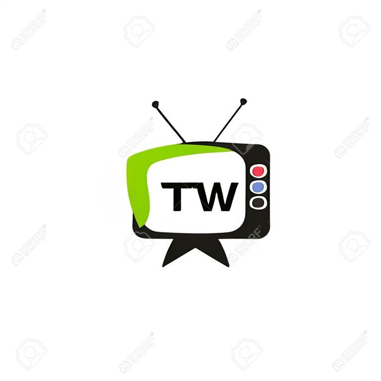 Telewizja i media logo szablon wektora
