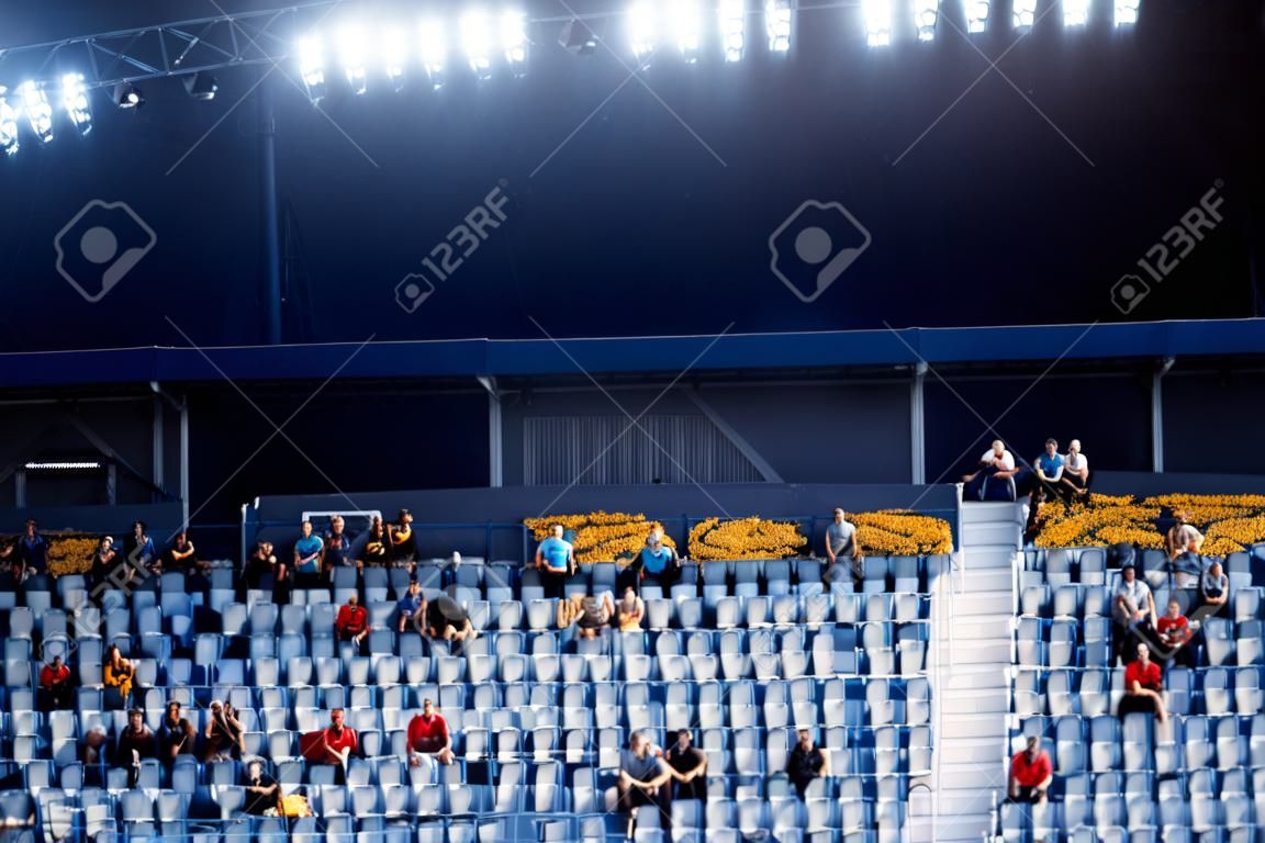 blurred crowd of people in a stadium