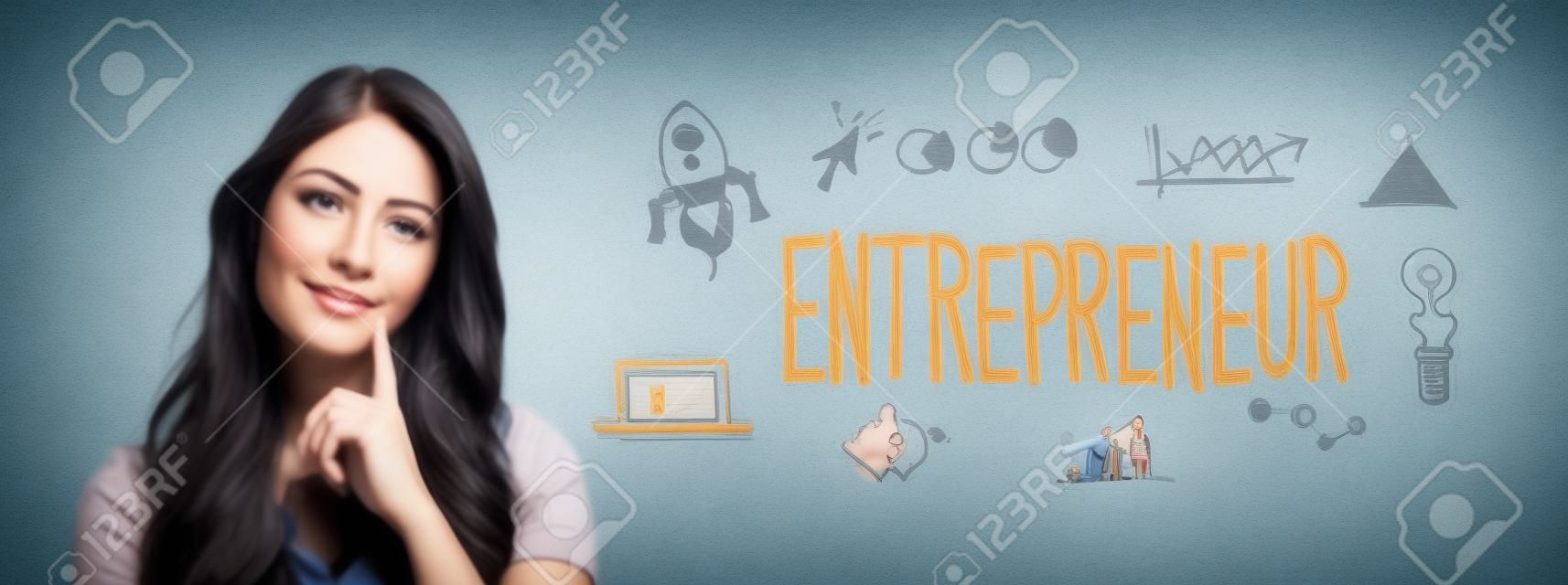 Unternehmer mit junger Frau in einem nachdenklichen Gesicht