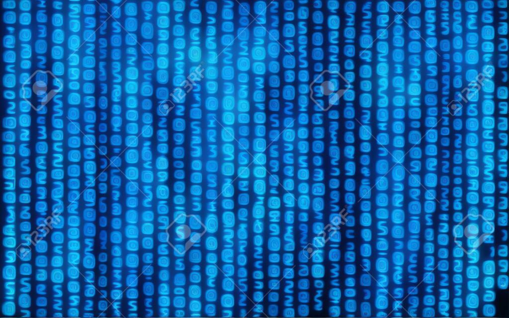binary code background abstract vector room matrix