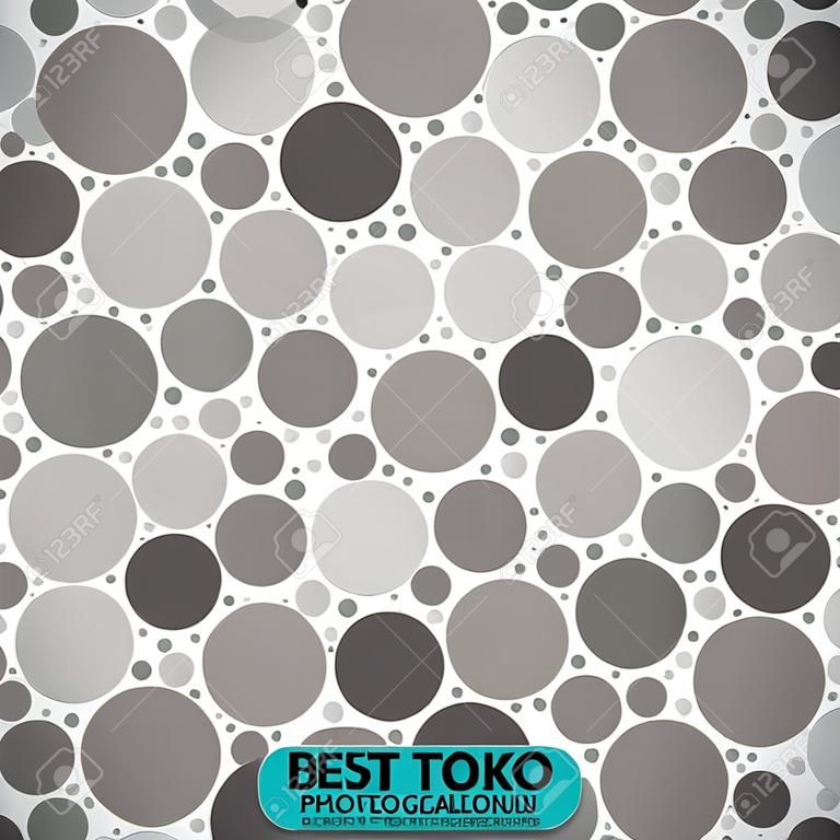 Abstract gray circles on gray background